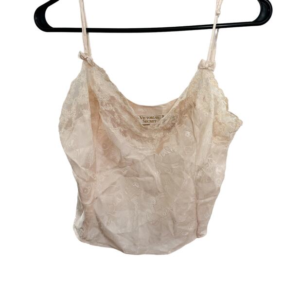 Vtg Gold Label Victorias Secret Lace Cami Top Large - Picture 1 of 11